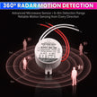 220V 35W Microwave Radar Motion Sensor Switch , 10 Lux Daylight Sensor for Automatic LED Ceiling Lights