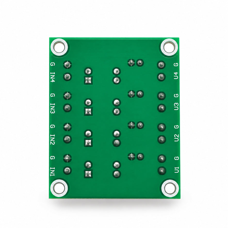 4-Channel Optocoupler Isolation & Level Converter Module, 3.3–24V Input to 3–30V Output