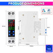 63A 18mm Digital Voltage Protector | Dual Display | Auto Recovery | 230VAC (13.8kW)