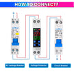 63A 18mm Digital Voltage Protector | Dual Display | Auto Recovery | 230VAC (13.8kW)