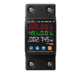 Front view of amiciSmart 5-in-1 63A voltage protector and energy meter