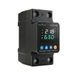 Automatic Over/Under Voltage and Overload Protection Device 63A DIN-Rail with LED Display Adjustable Reconnect & Auto Recovery