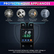 Automatic Over/Under Voltage and Overload Protection Device 63A DIN-Rail with LED Display Adjustable Reconnect & Auto Recovery