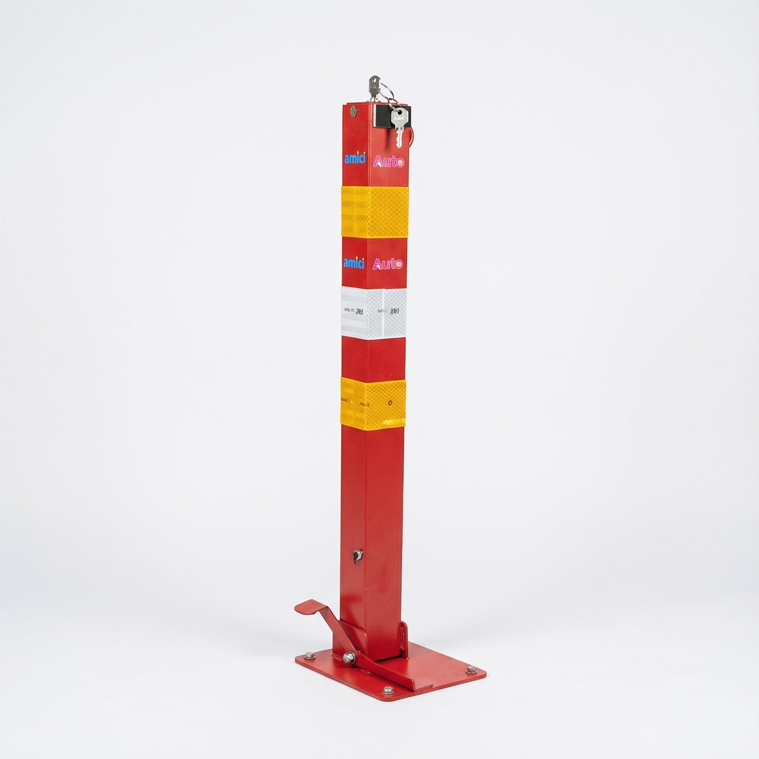 Heavy Duty Folding Parking Barrier Lock with Keys & Foot Quick-Deploy for Home, Office & Private Driveways