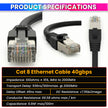 Cat 8 Ethernet Cable 3 Meter | 40Gbps Ultra High-Speed LAN Cable for Gaming, Routers