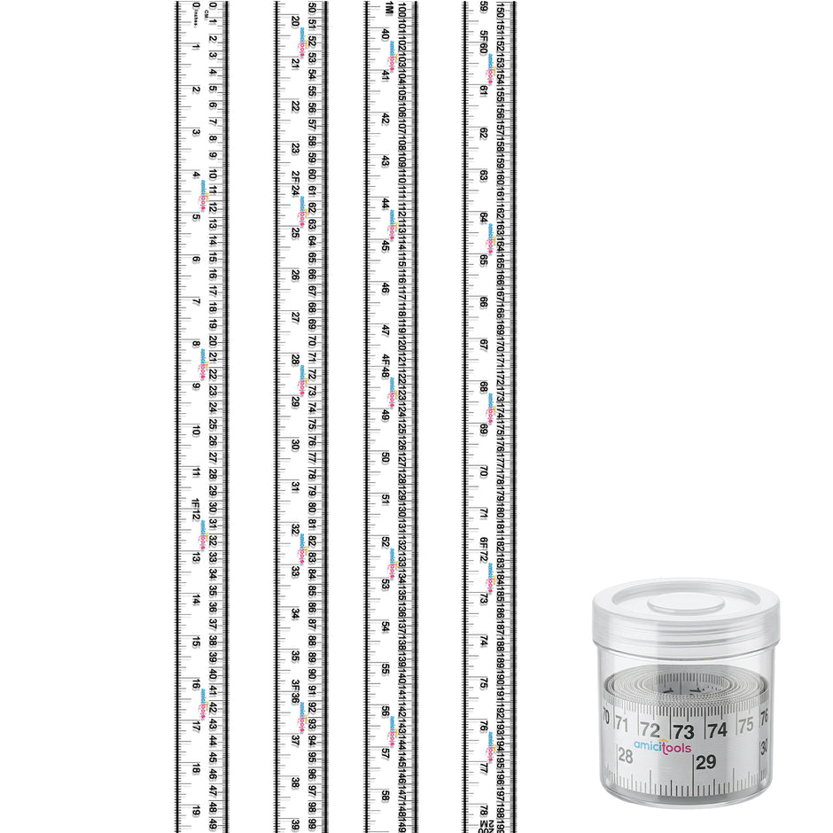 Self-Adhesive Tape Measure Ruler 200 cm / 79 Inch | Sticky Measuring Scale  (Pack of 2)