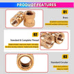 220pcs Brass Heat Set Insert Nuts Kit for 3D Printing – M2 M2.5 M3 M4 M5 M6 Knurled Threaded Inserts