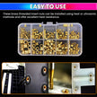 220pcs Brass Heat Set Insert Nuts Kit for 3D Printing – M2 M2.5 M3 M4 M5 M6 Knurled Threaded Inserts