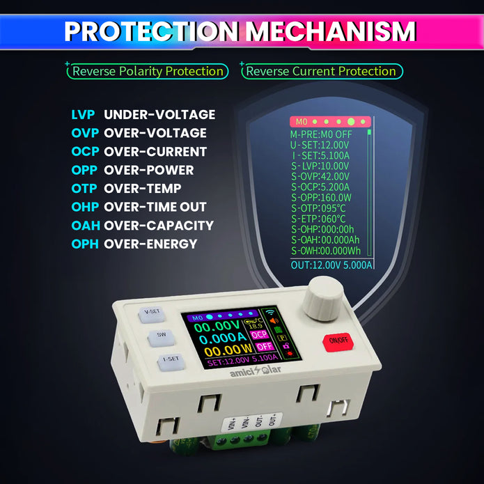 150W 8A Programmable DC Power Supply Module with LCD Display