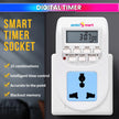 Digital Socket Timer Switch Outlet | 24×7 Programmable Plug Timer with 16 ON/OFF Settings, Hour-Minute-Week Control