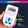 Digital Socket Timer Switch Outlet | 24×7 Programmable Plug Timer with 16 ON/OFF Settings, Hour-Minute-Week Control