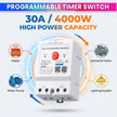 230V AC 30A Bluetooth Programmable Timer Switch DIN Rail Mounted