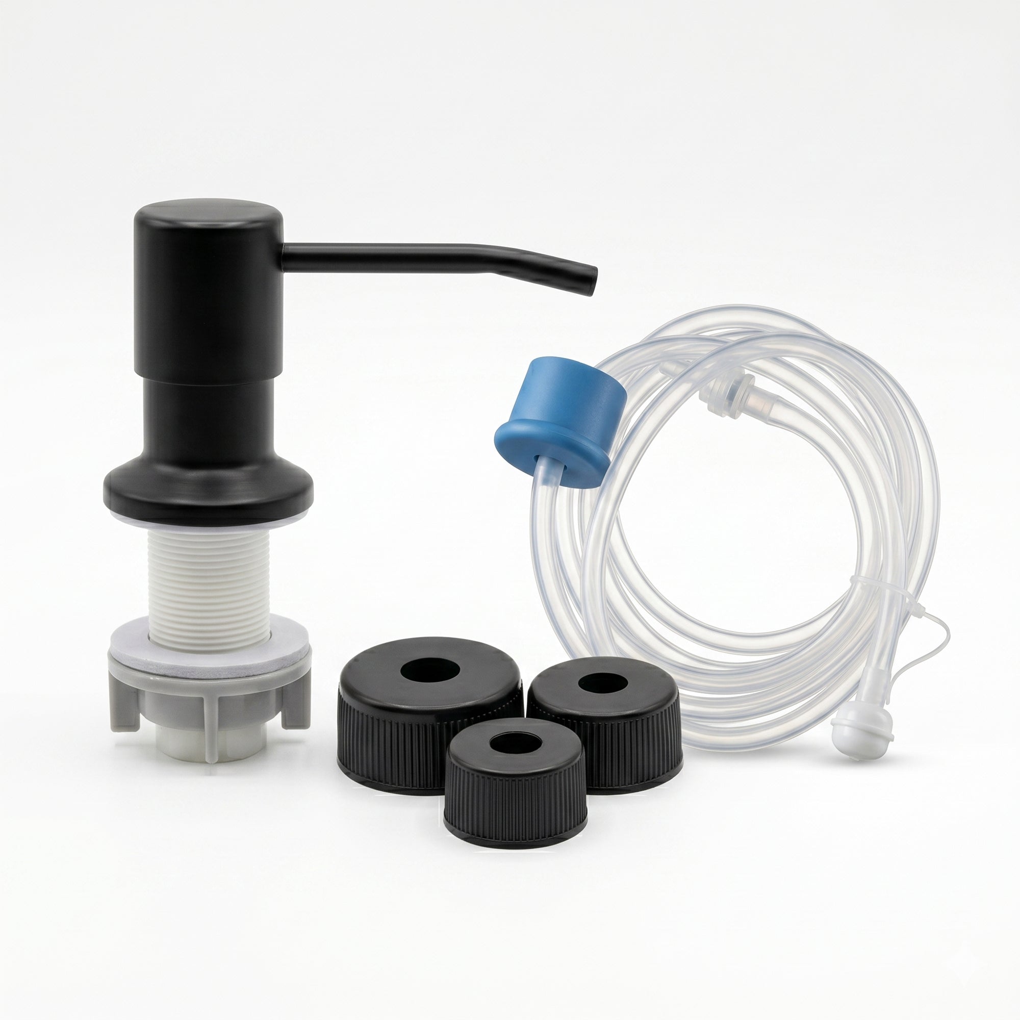 Kitchen Sink Soap Dispenser Built-in Countertop S.S Steel Dispenser Pump ( Black)