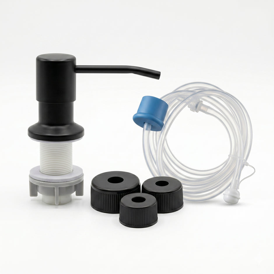 Kitchen Sink Soap Dispenser Built-in Countertop S.S Steel Dispenser Pump ( Black)
