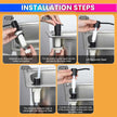 ABS Kitchen Sink Soap Dispenser with 360° Rotating Pump & 300ml Bottle (Black)