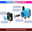 Submersible Water Pump Rotor Kit – High-Grade Impeller, Flow Sensor for Aquariums & Fountains