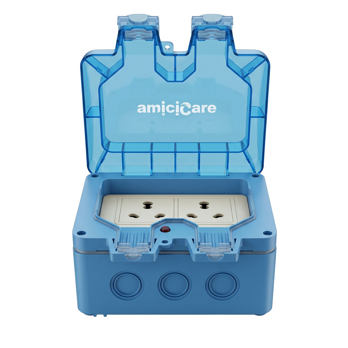 amiciCare double socket box with indicator