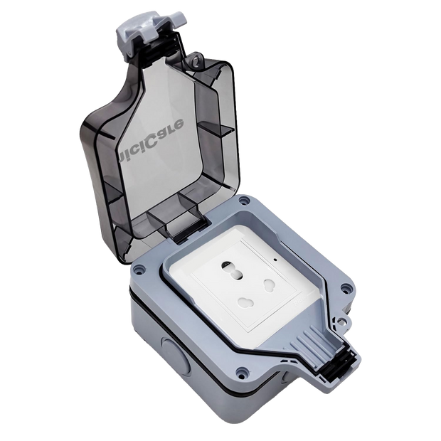 amiciCare standard single outdoor socket box