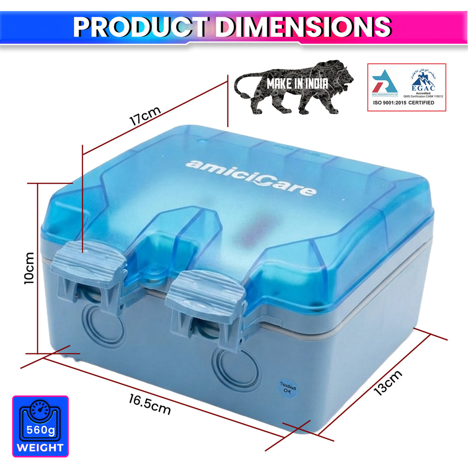 Waterproof Outdoor Power Socket, 6/16Amp Switch Socket with Lockable Cover & Dual Outlets, Wi-Fi socket