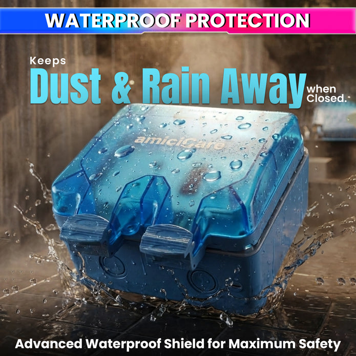 IP66 Waterproof Socket Switch 6/16A with Lockable Cover & Power Indicator