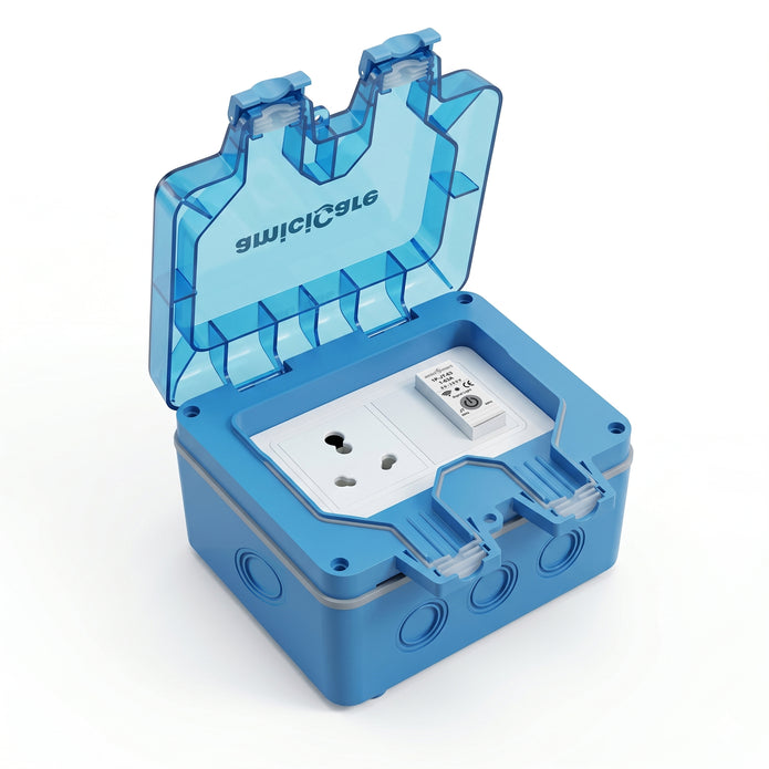 IP66 Waterproof WiFi Power Socket Box with Energy Meter & Timer Switch | 6/16A Outdoor Weatherproof Electric Socket