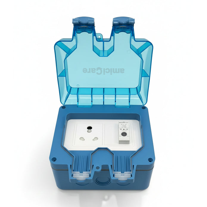 IP66 Waterproof WiFi Power Socket Box with Energy Meter & Timer Switch | 6/16A Outdoor Weatherproof Electric Socket