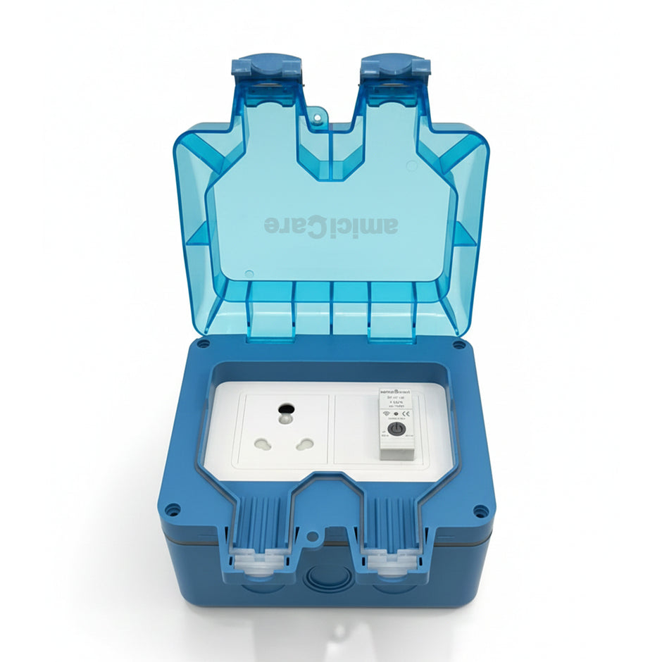 IP66 Waterproof WiFi Power Socket Box with Energy Meter & Timer Switch | 6/16A Outdoor Weatherproof Electric Socket