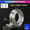 Double Sided Transparent Adhesive Tape Heavy Duty Glue Weatherproof (20mm X 3mtr)