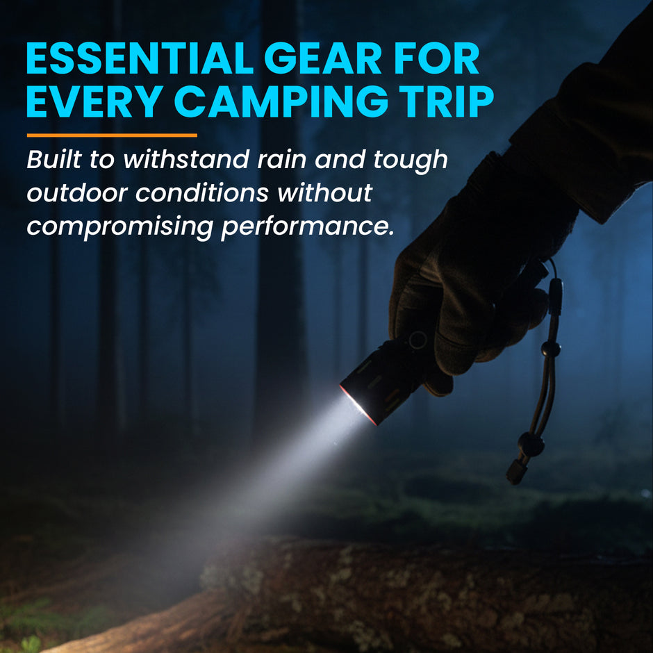 Rechargeable LED Torch with 5000mAh Battery | High Power Flashlight with 5 Light Modes
