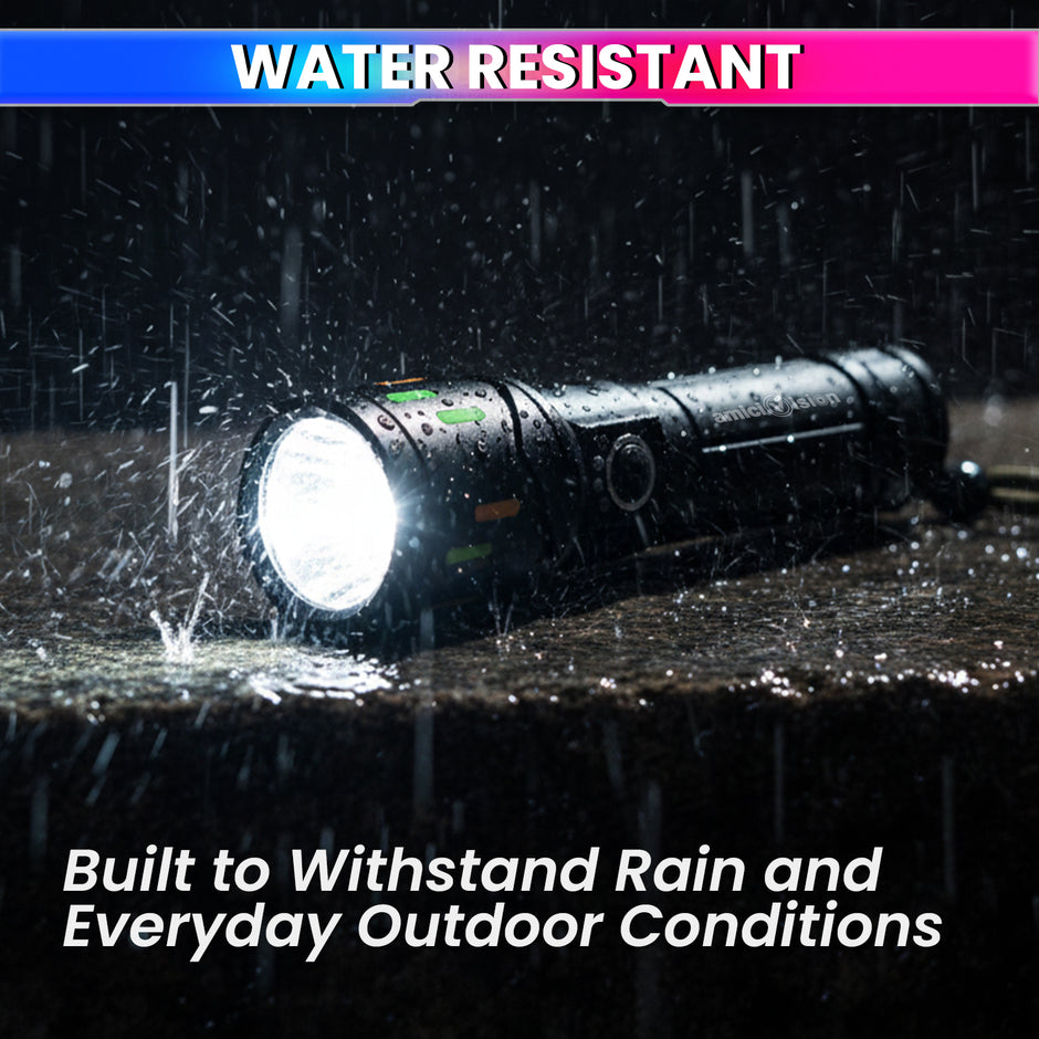 Rechargeable LED Torch with 5000mAh Battery | High Power Flashlight with 5 Light Modes