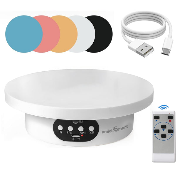 Motorized Rotating Display Stand – 360° Electric Turntable with Remote