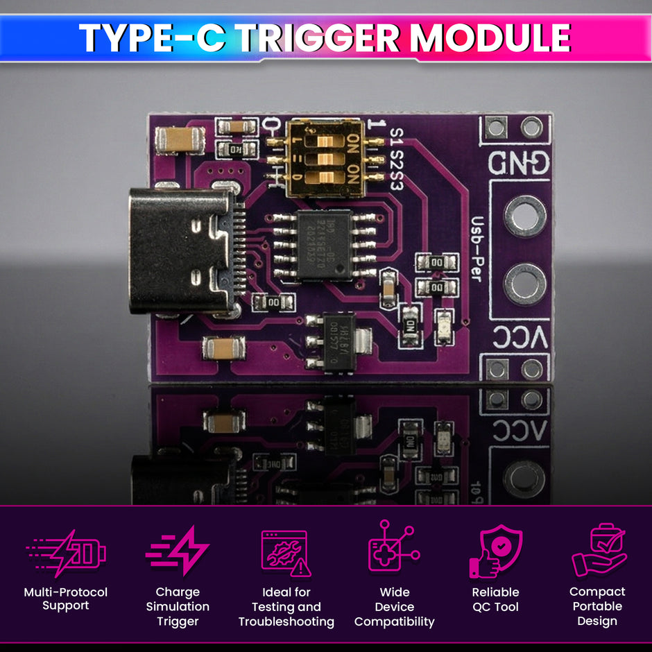 USB Type-C PD QC Trigger Module Adjustable 5V-20V Fast Charge Board