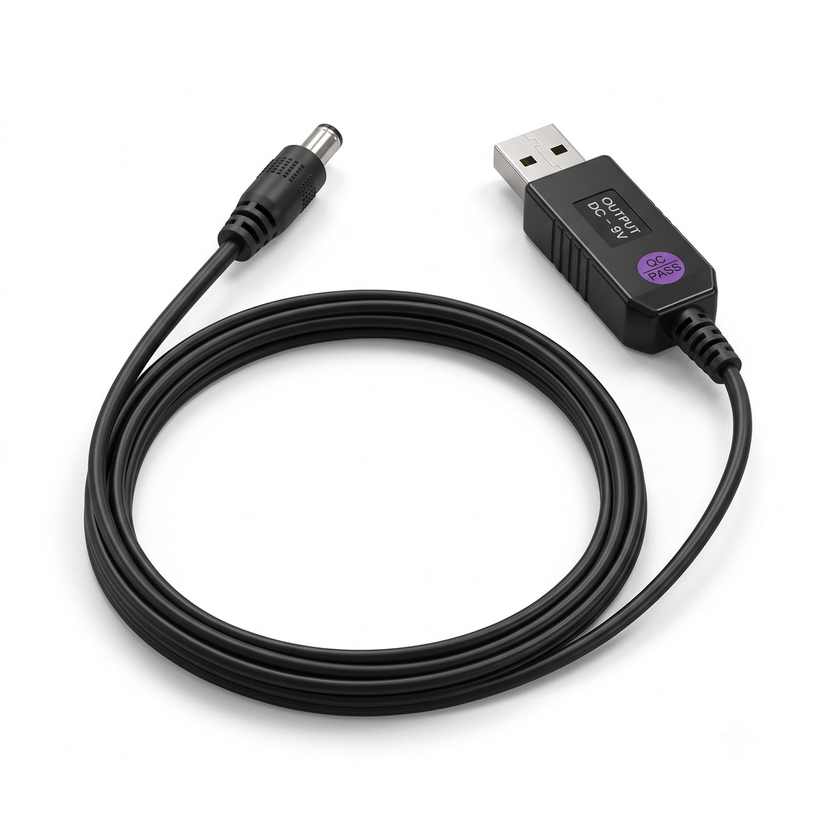USB 5V to 9V/12V Boost Converter Cable with Voltage Selector | 0.8M Cable | 3.5mm & 5.5mm DC Plugs