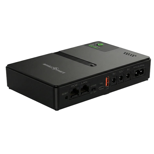 10400mAh Mini UPS for WiFi Routers, CCTV, USB & POE Devices | Smart Power Backup with Surge Protection