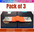 100A Pure Copper Flexible Busbar Battery Connector for LiFePO4 Lithium Batteries ( pack of 3 )