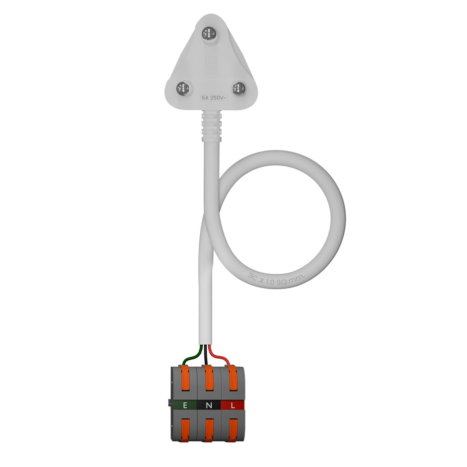 Secure Connect Plug Top with Color Coded Wire Connector (6Amp, 230 VAC)
