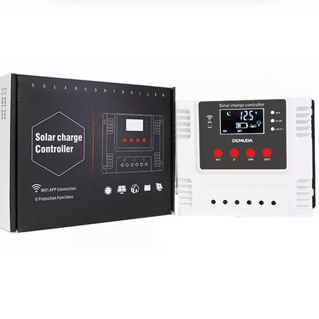 40A WiFi Solar Charge Controller, Intelligent MPPT Regulator for Solar Panel with LCD Display & 5V USB Port