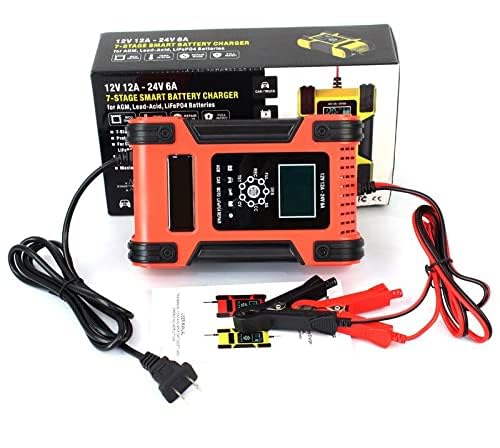 12V Automatic Car Battery Charger, 7-Stage Intelligent Battery Maintainer…