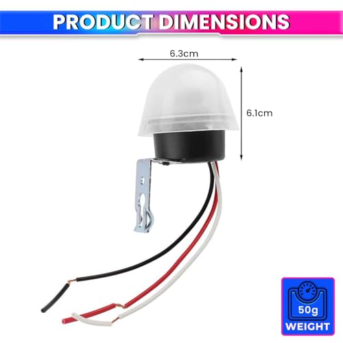 220VAC 10A Automatic On/Off | Photocell Sensor for Light Control | Street Light