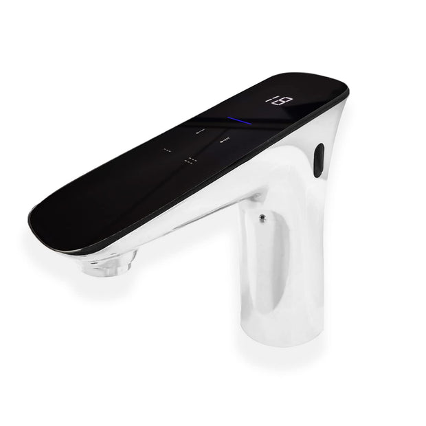 Touchless Faucet, Thermostatic Water Mixer Tap with Digital Display Adjustable Temperature and Flow Control, Automatic Hot Cold Water Mixing Tap