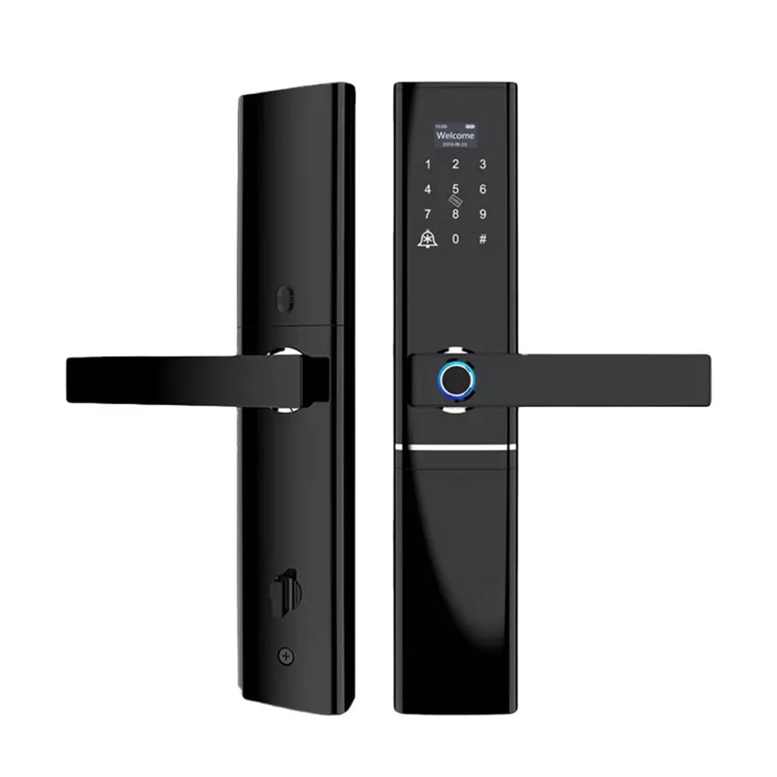 Multi-Access Smart Door Lock – Biometric Fingerprint, Smart Card Access, Mechanical Key, 4xAA Battery | Black amiciKart c0tmiz-hs.myshopify.com