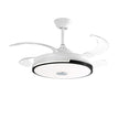 Ceiling Fan with Light & Bluetooth Speaker – Modern Invisible Chandelier, 6 Speeds & Remote
