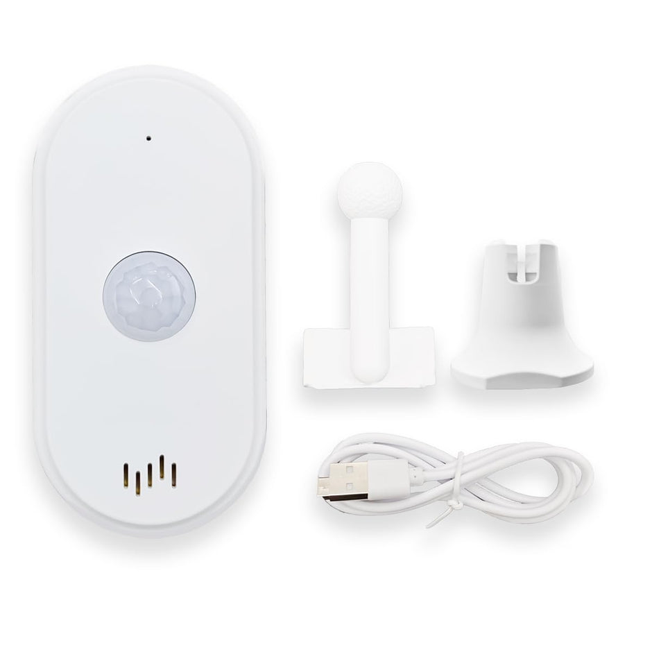 WiFi PIR Motion Sensor Alarm with SmartLife App Connectivity 75dB Siren & USB Powered Home Security Detector
