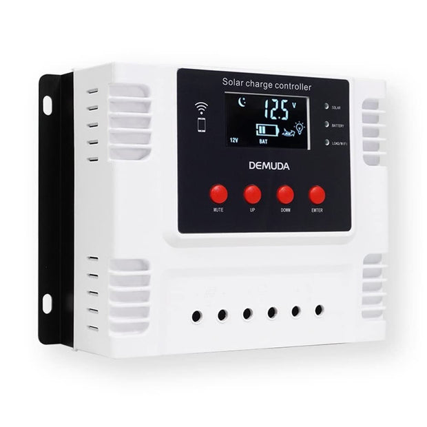 20A WiFi Solar Charge Controller, Intelligent Lithium Battery Regulator for Solar Panel LCD Display with 5V USB Port