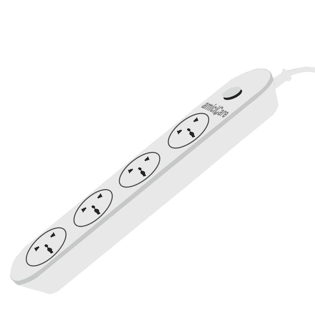 ElectroLine 4 Socket Extension Board with Switch & 1.4m Cord (2500W)