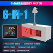 Energy Meter Socket Board with 6-in-1 Digital Voltage Monitoring 6A Socket Board with Indicator & 6A Switch with Durable 4-Inch Wire
