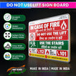 Fire Safety Sign Board In Case of Fire Do Not Use Lift | Hindi English   | Wall-Mount Display