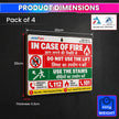 Fire Safety Sign Board In Case of Fire Do Not Use Lift | Hindi English   | Wall-Mount Display