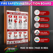 Fire Safety Instruction Sign Board for Home & Office English & Hindi Fire Safety Guide Pack of 4