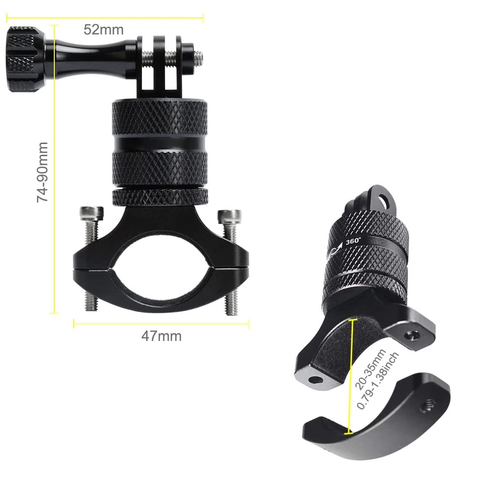 Aluminium Alloy 360° Rotatable Handlebar Mount for GoPro & Action Cameras with Corrosion Resistance amiciKart c0tmiz-hs.myshopify.com